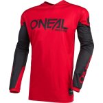 Oneal element threat maillot motocross, noir - rouge, taille 2xl pour hommes