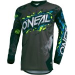 Oneal element villain maillot de motocross de jeunesse, gris, taille xl