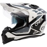 Oneal sierra r casque de motocross, noir - gris - blanc, taille s pour hommes