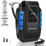 Oneamg compresseur d'air portatif 12v, compresseur voiture d'air digital portable 12v 120w auto gonfleur ...
