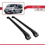 Barres de toit - ace - 1 - opel vivaro 2001 - 2014 - aluminium - noir - charge utile < 300 kg