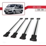 Barres de toit - fly - opel vivaro 2001 - 2014 - aluminium - 4 barres - gris