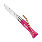 Opinel 92201 couteau opinel n 6 vri, lame inox, manche 9, 3 cm charme lasuré framboise avec lacet cuir, ... Opinel 92201 couteau opinel n 6 vri, lame inox, manche 9, 3 cm charme lasuré framboise avec lacet cuir, ...