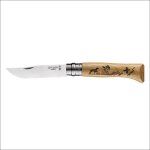 Opinel n 8 animalia chien - manche 11 cm chene - anneau de securite