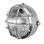 Optique phare avant tout chromé avec grille + témoin pour mobylette mbk 51 125mm Optique phare avant tout chromé avec grille + témoin pour mobylette mbk 51 125mm