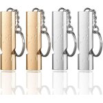 Or + argent - sifflet de survie 4 pi�ces, sifflet de sauvetage en aluminium a double canon, sifflet d'urgence ...