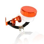 Orange r�servoir de frein arri�re de moto avec tuyau, coupe d'huile a intervalles pr�cieux, ma�tre, scanner, ...