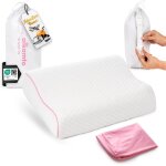 Oreiller de voyage oreiller de camping - mousse a mmoire de forme avec housse en coton supplmentaire ...