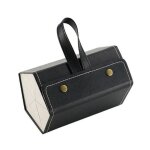 Organisateur de lunettes de soleil pliable a 5 fentes, botier de rangement de lunettes en pu, porte ...