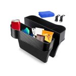 Organisateur de sige auto lot de 2 rangement intercalaire avec porte - gobelet pour console centrale ...
