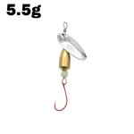 Out - micro leurre mtallique avec cuillre rotative, appt elidal pour la pche au bar, a la truite, ...