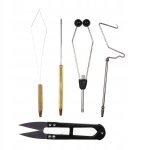 Outils de montage de mouches enfile - bobine accessoires de fabrication d'appts 5 pices manche noir ...