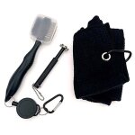 Outil de nettoyage de golf, brosse avec sac de rangement, couteau de nettoyage hexagonal, serviette entra�neur ...
