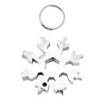 Ouvre - bouteille tournevis outil a main trousseau en acier inoxydable flocon de neige argent