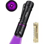 P67 3w mini lampe torche uv led puissante 365nm lumi�re noire tr�s petit pour peinture, min�ral, fluoresceine, ...
