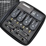 Pack d'alarmes de pêche sans fil 4pcs détecteurs et 1 pcs récepteur avec 4pcs balancier dans un etui ... Pack d'alarmes de pêche sans fil 4pcs détecteurs et 1 pcs récepteur avec 4pcs balancier dans un etui ...
