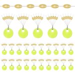 Pack of 150 stop float fishing 6 in 1 rubber stoppers float stop lead stoppers 0. 1 - 0. 43mm rubber ...