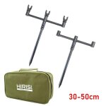 Pack de rod pod support systme 3 cannes de pche buzz bars et piques avec 3 rod rest heads dans un sac ...