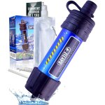 Paille filtrante de survie + gourde souple - purificateur d'eau pour randonne camping bushcraft - filtre ...