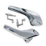 A pair poigne de porte intrieure en acier inoxydable pour opel corsa, magasins en plastique plaqu ...