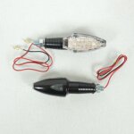 Paire clignotant led 12v 0. 7w noir pour moto suzuki r016 n neuf