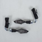Paire de clignotant led 12v draft noir fum� chaft pour moto suzuki in581