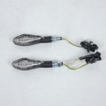 Paire clignotant led hunter noir mat chaft pour moto suzuki in202 neuf