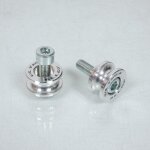 Paire de diabolo alloy ultima racing teflon pour moto m10mm alu ecriture noir