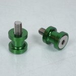 Paire de diabolo levage pion vert m10 r&g pour moto kawasaki 1000 z 2003 a 2009