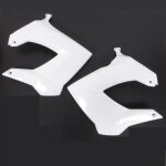 Paire d'�cope ouies de radiateur blanche pour moto derbi 50 senda r xtrem neuf