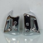 Paire d'�copes de radiateur chrom� pour mobylette peugeot 103 rcx phase 2 - mfpn : chrome phase 2 - 225596 ...