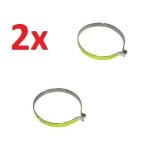 Paire de pinces pour pantalon chrome reflechissant velo scooter universel moto serre vintage protege ...