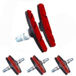 Paire de plaquettes de frein silencieuses en forme de v, accessoire durable adapt au bmx, vlo de route ...