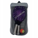 Paires de raquettes de beach tennis pour enfants, portables, violettes