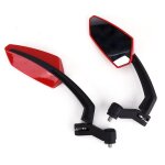 Paire retroviseur pour moto scooter miroir vis 8mm 10mm m8 m10 couleur rouge noir Paire retroviseur pour moto scooter miroir vis 8mm 10mm m8 m10 couleur rouge noir