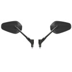 Paire de retroviseurs universels - m8 + 2 embouts - noir
