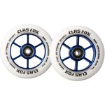 Paire de roues de trottinette pro stunt 100mm avec roulements abec - 9 et noyau en mtal cnc(bleu)
