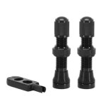 Paire de valve de pneu tubeless obus démontable p2r schrader velox - noir - 44 mm Paire de valve de pneu tubeless obus démontable p2r schrader velox - noir - 44 mm