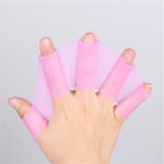 Palmes de natation a main, accessoire de piscine d'apprentissage, vtements de doigts, palmes en toile, ...