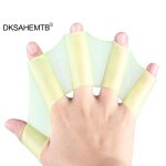 Palmes de natation a main, accessoire de piscine d'apprentissage, vtements de doigts, palmes en toile, ...