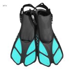 Palmes plonge avec tuba 448c, taille loquets rglables, palmes natation - type lake blue black - s