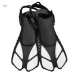 Palmes plonge avec tuba 448c, taille loquets rglables, palmes natation - type white and black - s