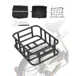 Panier arri�re de v�lo de taille moyenne - vevor - avec filet de chargement - doublure et housse imperm�able ...