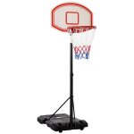 Panier de basket - ball sur pied avec poteau panneau, base de lestage sur roulettes hauteur r�glable ...
