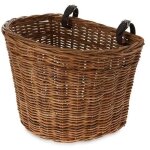 Panier de v�lo en osier basil darcy - grande taille - attache pour guidon ou porte - bagage - marron