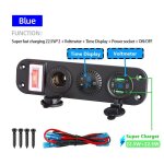 Panneau etanche double prise usb, chargeur de voiture 4, 2a, interrupteur de sortie de puissance pour ...