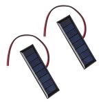 Panneau solaire en epoxy 3x1 pouces, 4v, 50ma, 0. 2w, 2 fils, 8 cellules, plaque solaire portable pour ...