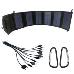 Panneau solaire pliable 20w 5v 10 en 1 avec cble usb, cellules solaires, chargeur solaire portable, ...