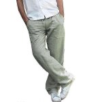 Pantalon ample en lin pour homme, pantalon de plage d'été avec cordon de serrage, pantalon de yoga ample, ... Pantalon ample en lin pour homme, pantalon de plage d'été avec cordon de serrage, pantalon de yoga ample, ...