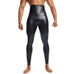 Pantalon en cuir noir taille haute pour hommes, modelant le corps, entraîneur de taille, leggings de ... Pantalon en cuir noir taille haute pour hommes, modelant le corps, entraîneur de taille, leggings de ...